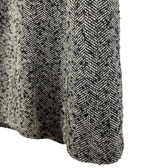 J Crew Womens Tweed Herringbone Pull On Gray Black Mini Skirt Wool Blend sz 10 - Picture 10 of 16